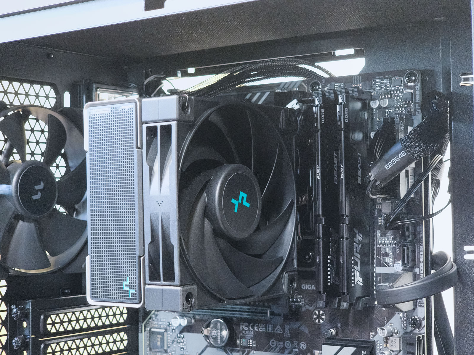 PC Heatsink and RAM Close Up