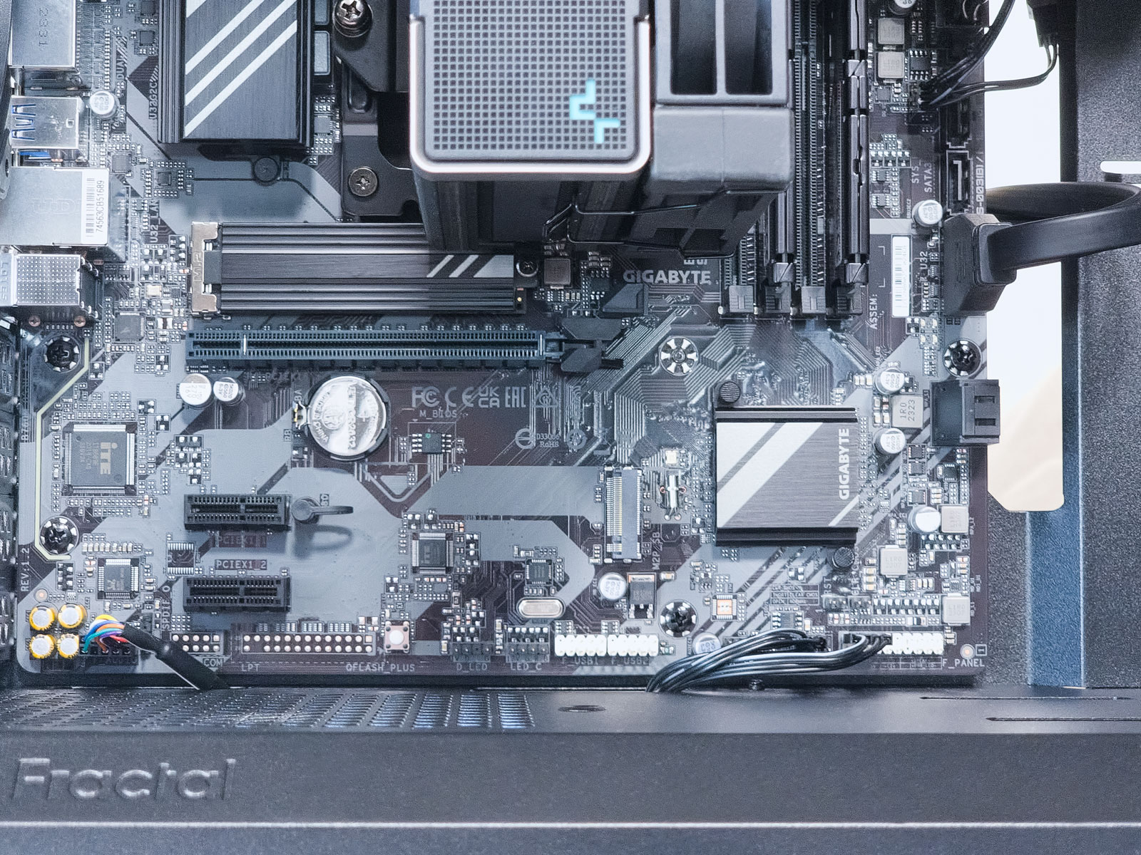 PC Motheboard and Bottom of Case Inside