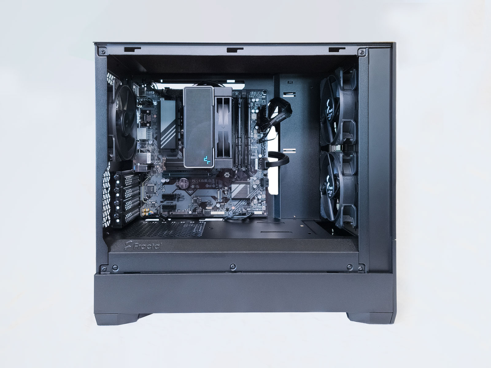 PC Looking Inside with Side Panel Removed